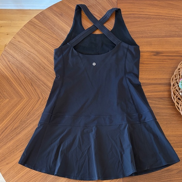 Lululemon Hot Hitter Black Racer Back Drop Waist Mini Tennis Dress 6? - Picture 4 of 12
